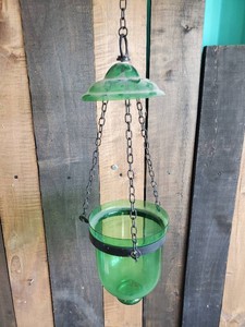 Gorgeous Green Glass Hanging Dcor