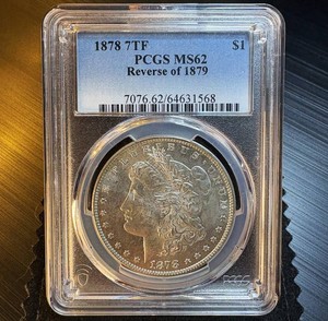 1878 Rev 79 Morgan Silver Dollar PCGS MS 62