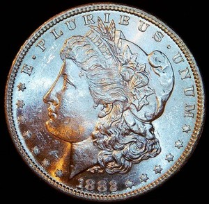 Gem Uncirculated 1882-S Morgan Silver Dollar, Full Mint Luster