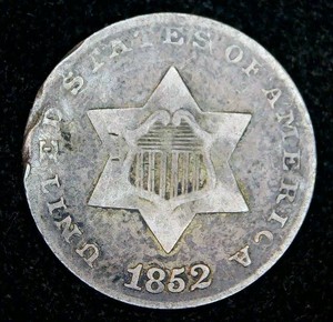 1852 3 Cent Silver Trime