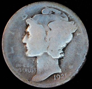 Semi Key 1921-P Mercury Dime