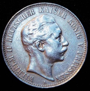 XF 1907-A Prussia (Germany) Silver Zwei Mark