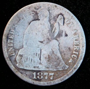 1877-CC Seated Liberty Dime