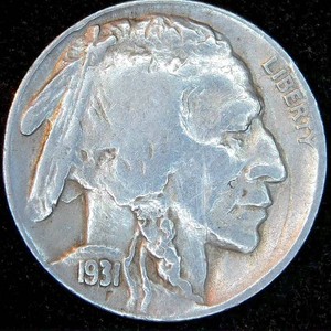 Semi Key 1931-S Buffalo Nickel, VF, Near Full Horn