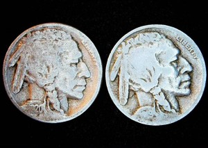 (2) Better Date San Fran Buffalo Nickels 1919 & 1920