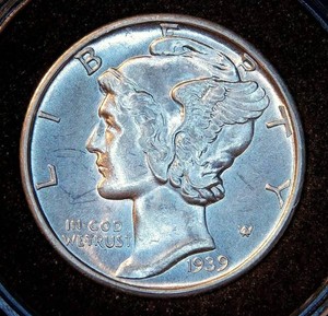 AUBU 1939-D Mercury Dime