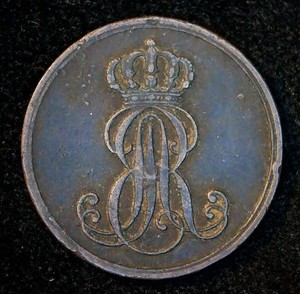 1848-B Kingdom of Hanover (German States) 1 Pfennig