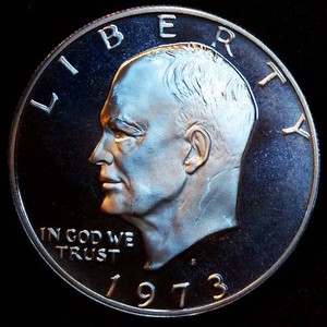 Clad Proof 1973-S Eisenhower Dollar