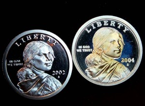 2002 & 2004 San Fran Proof Sacajawea Dollars