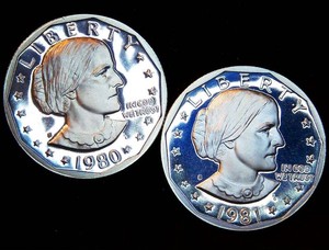 1980 & 1981 San Fran Proof SBA Dollars