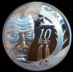 2006 Ireland Silver Proof 10 Euros Commemorative Samuel Beckett
