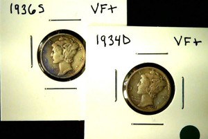 (2) Mercury Dimes