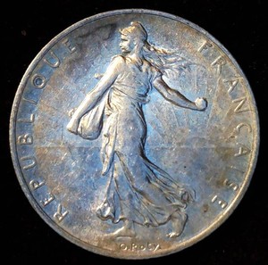 1918 France Silver 2 Francs