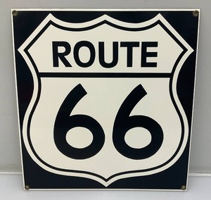 12 x 12 Route 66 Porcelain Sign