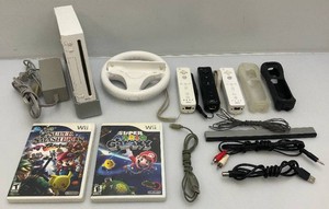 Vintage Wii System With Super Mario Galaxy And Super Smash Bros Brawl And More