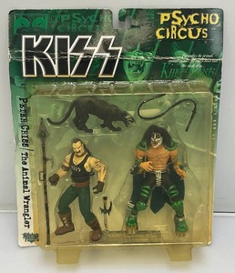 Collectible Mcfarlane Toys KISS Psycho Circus Peter Chris Action Figure (New Old Stock) Card beat Up And Bubble Yellowed