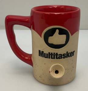 Multitasker Wake N Bake Mug Coffee Mug Pipe