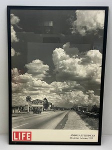 Framed Behind Glass LIFE Andreas Feininger Route 66, Arizona, 1953 Poster 24 x 35