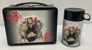 Collectible Major ISO Korn Metal Embossed Lunchbox With Thermos