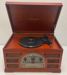 Crosley CR66 5-In-1 Rochester Record Player, AMFM, Cassette Tape Cd Player Stereo (Works)