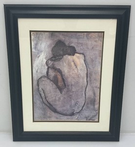 Vintage Framed Behind Glass Pablo Picasso Print 20 x 24