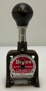 Vintage BATES Brand Multiple Movement Numberling Machine Stamp 7