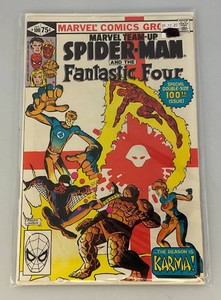 Vintage Marvel Team-Up #100 Comic Book Avengers Spider-Man First Appearance Of Karma (Bagged And Carded)