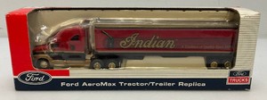 Collectible Spec Cast Brand 164 Scale Die-Cast Ford Aeromax Indian Motorcycle Transporter Semi Truck Hauler In Original Box (NEW Old Stock)