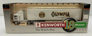 Collectible Spec Cast Brand 164 Scale Die-Cast  OLYMPIA Beer Transporter Semi Truck Hauler In Original Box (NEW Old Stock)