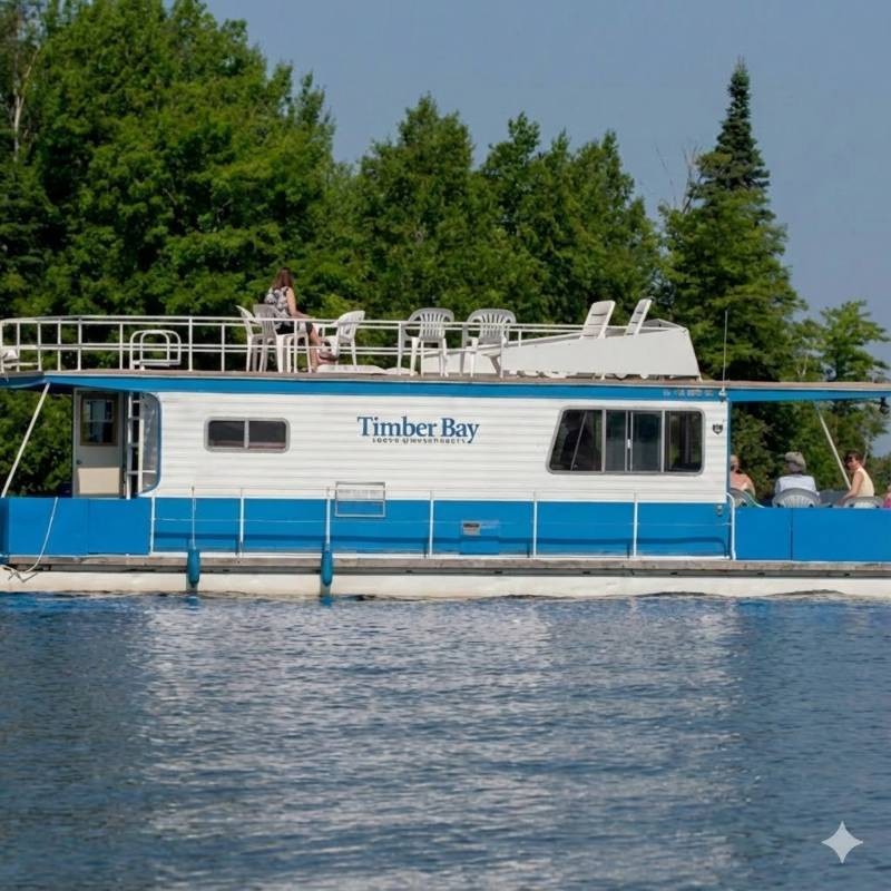 HB12 Timber Bay Houseboat Experience - Sportsmans Series -  Walleye - Sleeps 4-6