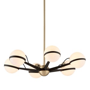 Ace 6-Light Small Chandelier  Troy Lighting  Model F5303-TBZBBA  Est. Retail $962