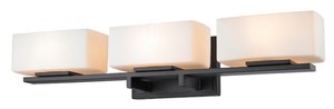 Kaleb 3-Light LED Bronze Vanity Light  Z-Lite  Model 3029-3V-BRZ-LED  Est. Retail $250