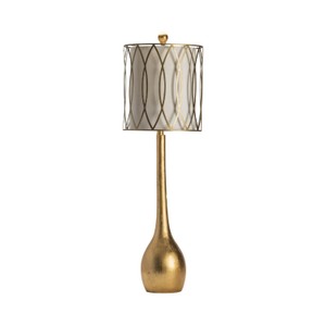 OPEN BOX  READ DESCRIPTION  Carrington Gold Leaf Table Lamp  Crestview Collection  Model CVAVP774  Est. Retail $265