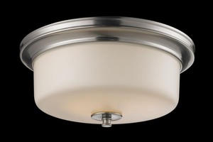 Cannondale 3-Light Flush Mount Ceiling Light  Z-Lite  Model 2102F3-BN  Est. Retail $146