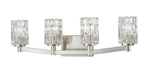 Aubrey 4-Light Bathroom Vanity Light  Z-Lite  Model 1931-4V-BN  Est. Retail $366