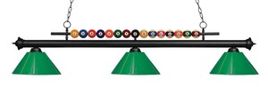 Shark 3-Light Billiard Island Light  Z-Lite  Model 170MB-PGR  Est. Retail $468