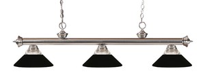 Riviera 3-Light Billiard Light  Z-Lite  Model 100703BN-RMB  Est. Retail $380