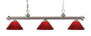 Riviera 3-Light Billiard Chandelier  Z-Lite  Model 100703BN-PRD  Est. Retail $380