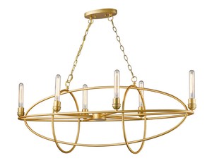 Persis 6-Light Chandelier  Z-Lite  Model 3000-6SG  Est. Retail $458