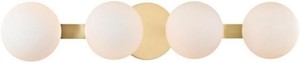 Baird 4-Light LED Bathroom Vanity Light  Hudson Valley Lighting  Model 9084-AGB  Est. Retail $650