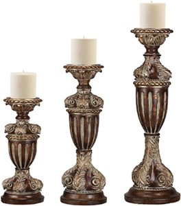 Villa Regency Bronze Candleholders  Crestview Collection  Model CVCHE497  Est. Retail $108