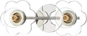 OPEN BOX  READ DESCRIPTION  Alexa 2-Light Bath Vanity  Mitzi by Hudson Valley  Model H357302-PN  Est. Retail $300