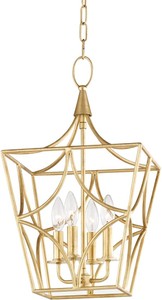 Green Point 4-Light Small Pendant Chandelier  Hudson Valley Lighting  Model 4811-GL  Est. Retail $670