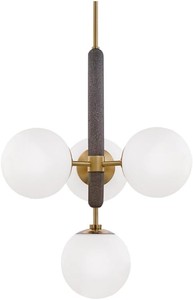 Brielle 4-Light Chandelier Pendant  Mitzi by Hudson Valley  Model H289804-AGB  Est. Retail $546