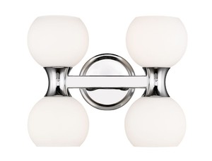 Intrepid 4-Light Bathroom Vanity Light  Z-Lite  Model 449-4V-CH  Est. Retail $140