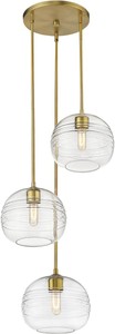 Holbrook  Harmony 3-Light Multi-Light Cluster Pendant  Z-Lite  Model 486P10-3R-OBR  Est. Retail $390