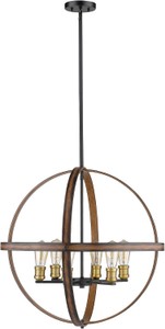 Kirkland 6-Light Open Frame Globe Chandelier  Z-Lite  Model 472B26-RM  Est. Retail $512