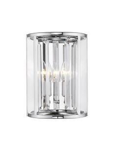 Monarch 2-Light Crystal Wall Sconce  Z-Lite  Model 439-2S-CH  Est. Retail $182