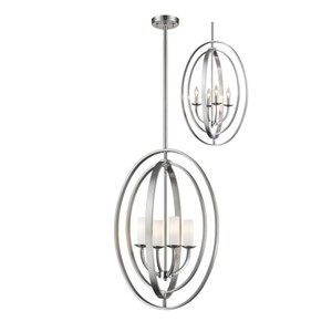 4-Light Globe Chandelier  Z-Lite  Model 6004-4L-BN  Est. Retail $302