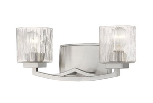 2-Light Bathroom Vanity Wall Light from the Zaid Collection  Z-Lite  Model 1929-2V-BN  Est. Retail $164